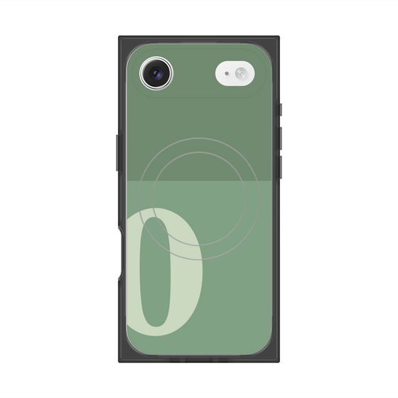 Premium Square Case with MagSafe［ Original - initial two tone - O green ］