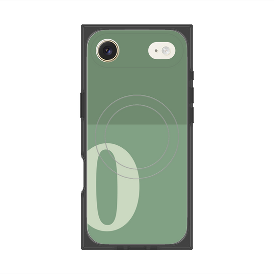 Premium Square Case with MagSafe［ Original - initial two tone - O green ］