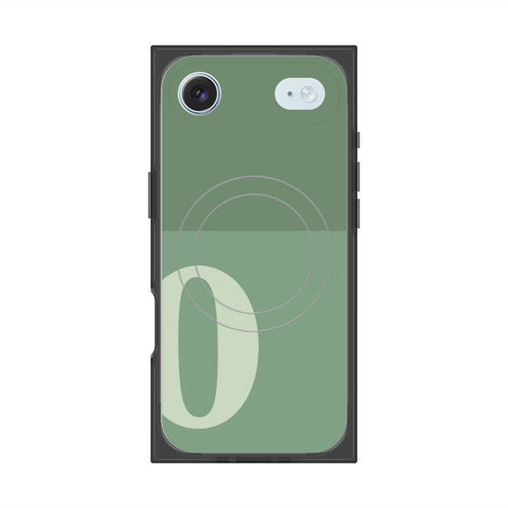 Premium Square Case with MagSafe［ Original - initial two tone - O green ］