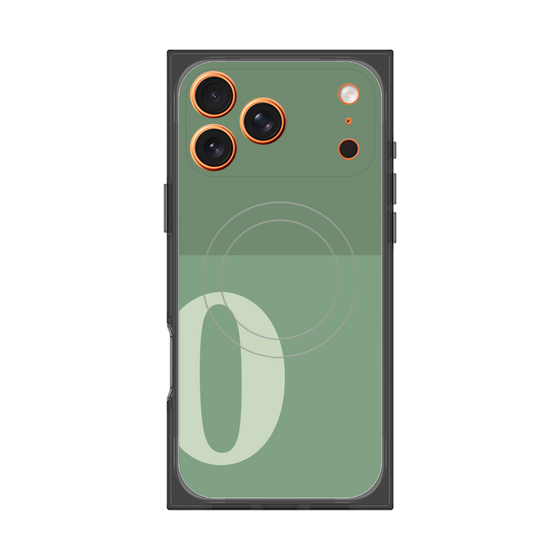 Premium Square Case with MagSafe［ Original - initial two tone - O green ］