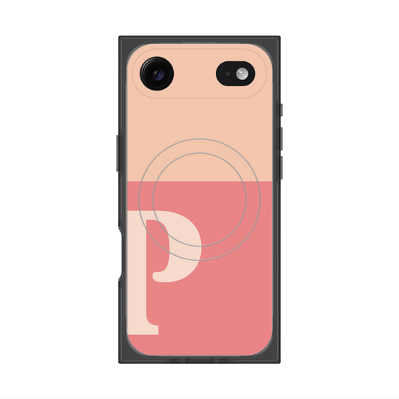 Premium Square Case with MagSafe［ Original - initial two tone - P pink ］