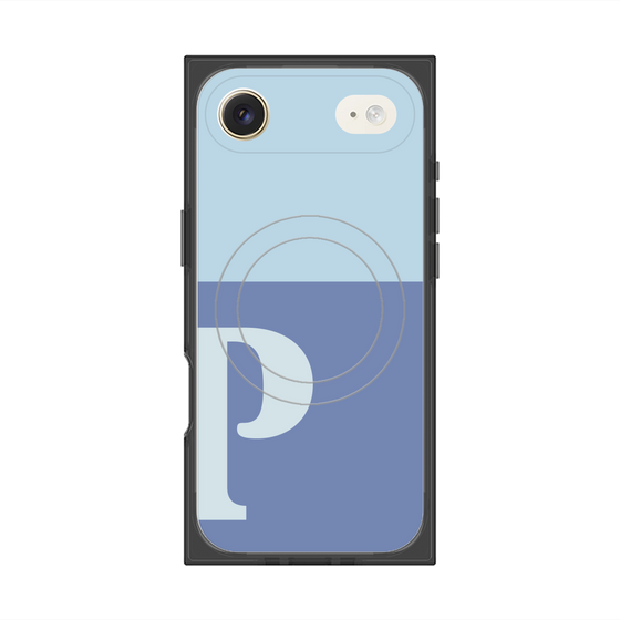 Premium Square Case with MagSafe［ Original - initial two tone - P blue ］