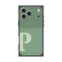 Premium Square Case with MagSafe［ Original - initial two tone - P green ］