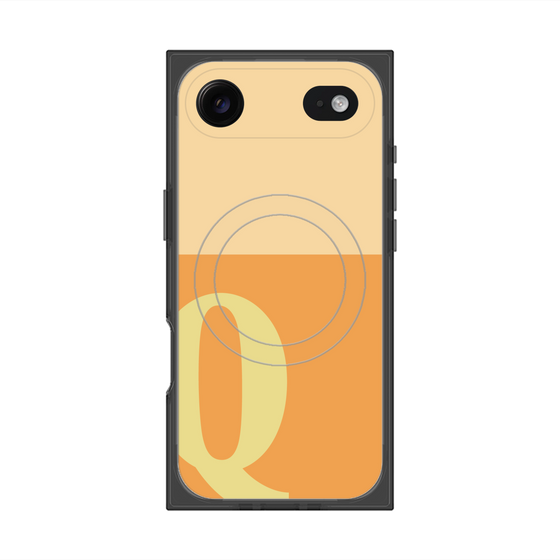 Premium Square Case with MagSafe［ Original - initial two tone - Q orange ］