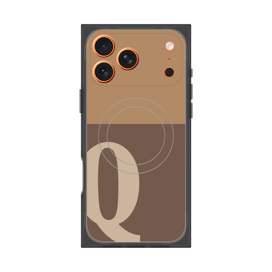 Premium Square Case with MagSafe［ Original - initial two tone - Q brown ］