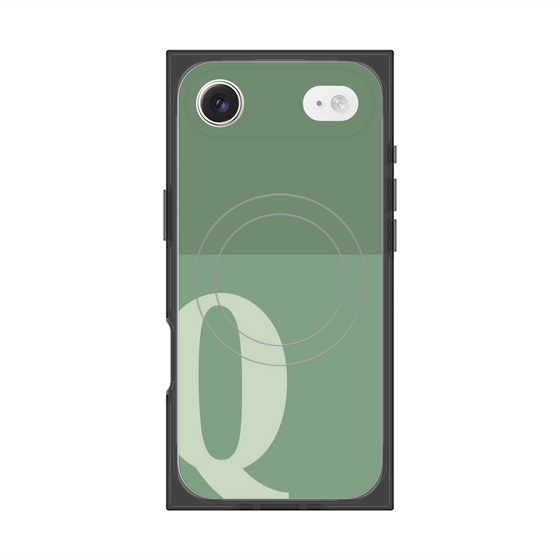 Premium Square Case with MagSafe［ Original - initial two tone - Q green ］