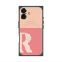 Premium Square Case with MagSafe［ Original - initial two tone - R pink ］