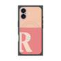 Premium Square Case with MagSafe［ Original - initial two tone - R pink ］