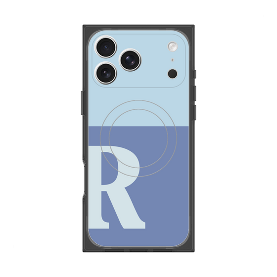 Premium Square Case with MagSafe［ Original - initial two tone - R blue ］