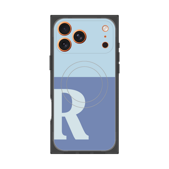 Premium Square Case with MagSafe［ Original - initial two tone - R blue ］