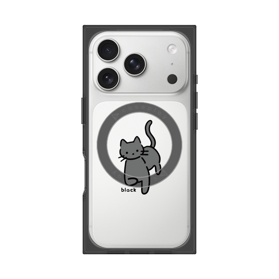 Premium Square Case with MagSafe［ Original - CASEPLAY Cat - black ］