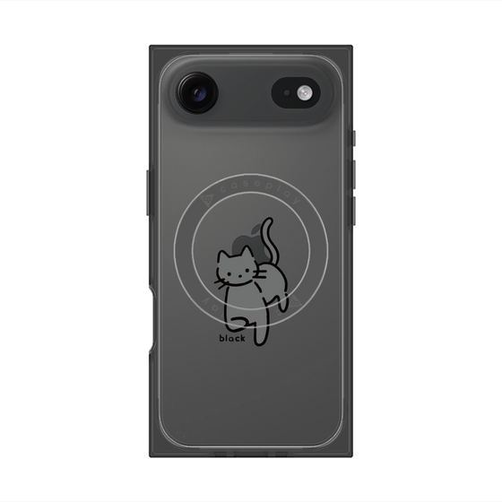 Premium Square Case with MagSafe［ Original - CASEPLAY Cat - black ］