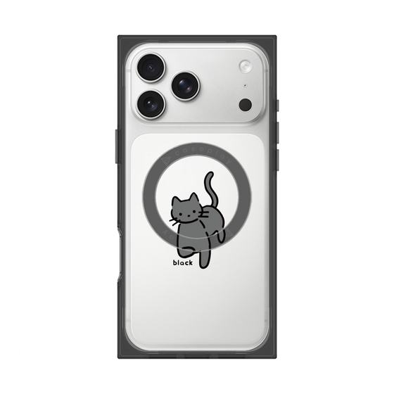 Premium Square Case with MagSafe［ Original - CASEPLAY Cat - black ］