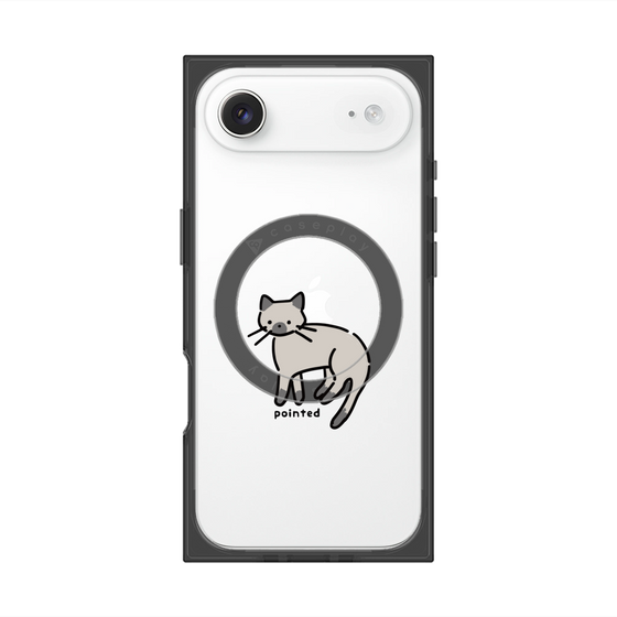 Premium Square Case with MagSafe［ Original - CASEPLAY Cat - pointed ］