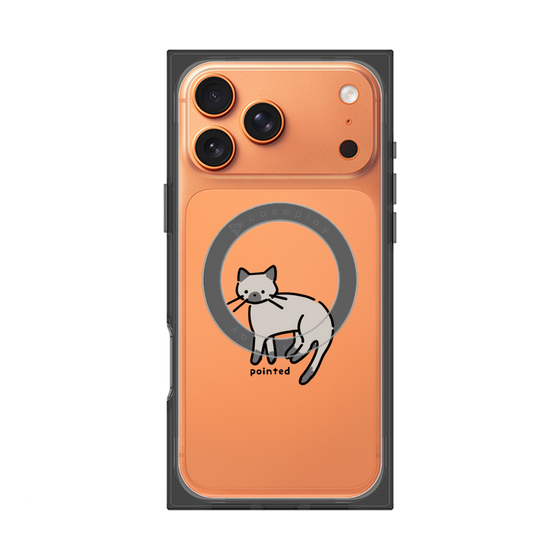 Premium Square Case with MagSafe［ Original - CASEPLAY Cat - pointed ］