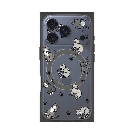 Premium Square Case with MagSafe［ Original - CASEPLAY Cat All-over Pattern - color ］