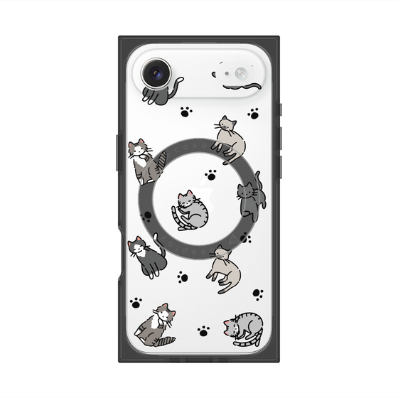 Premium Square Case with MagSafe［ Original - CASEPLAY Cat All-over Pattern - color ］