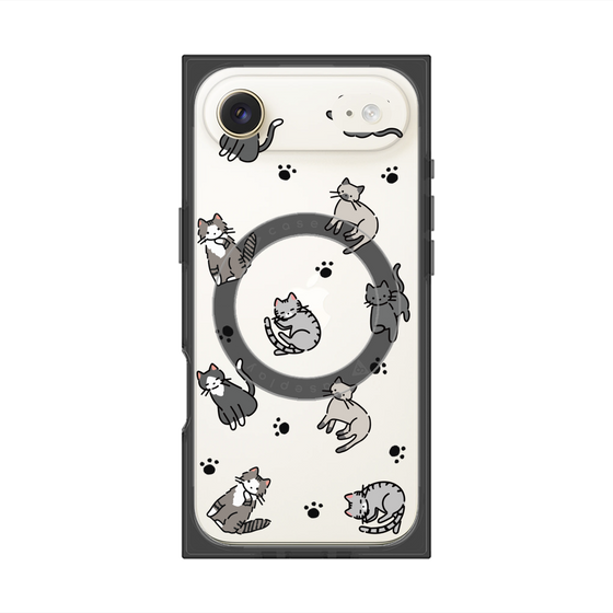 Premium Square Case with MagSafe［ Original - CASEPLAY Cat All-over Pattern - color ］