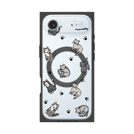 Premium Square Case with MagSafe［ Original - CASEPLAY Cat All-over Pattern - color ］