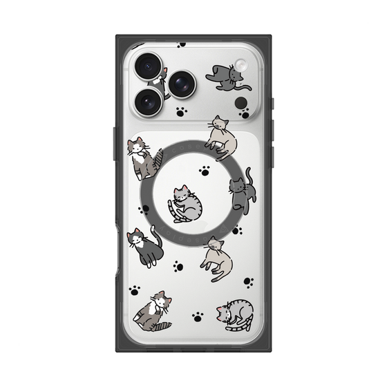 Premium Square Case with MagSafe［ Original - CASEPLAY Cat All-over Pattern - color ］