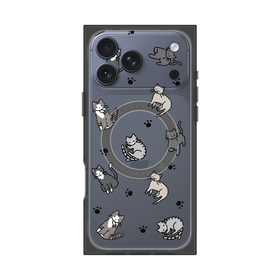 Premium Square Case with MagSafe［ Original - CASEPLAY Cat All-over Pattern - color ］