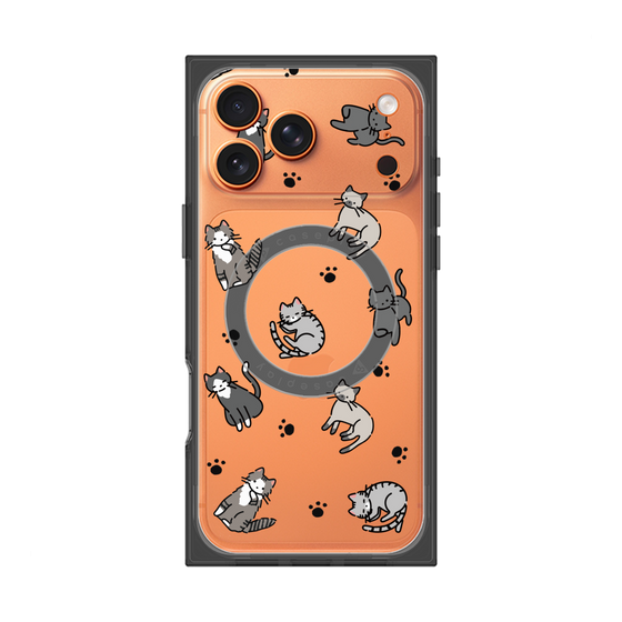 Premium Square Case with MagSafe［ Original - CASEPLAY Cat All-over Pattern - color ］