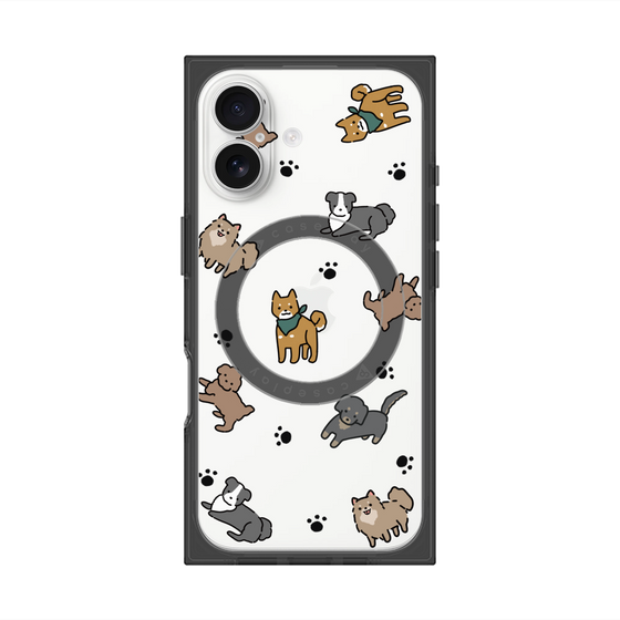 Premium Square Case with MagSafe［ Original - CASEPLAY Dog All-over Pattern - color ］