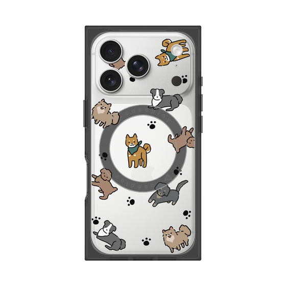 Premium Square Case with MagSafe［ Original - CASEPLAY Dog All-over Pattern - color ］