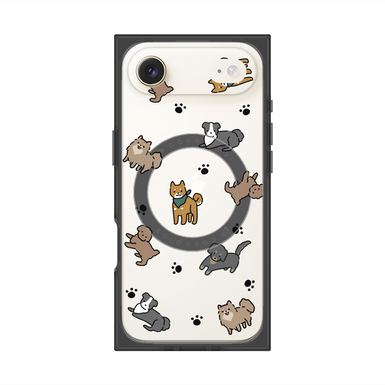 Premium Square Case with MagSafe［ Original - CASEPLAY Dog All-over Pattern - color ］