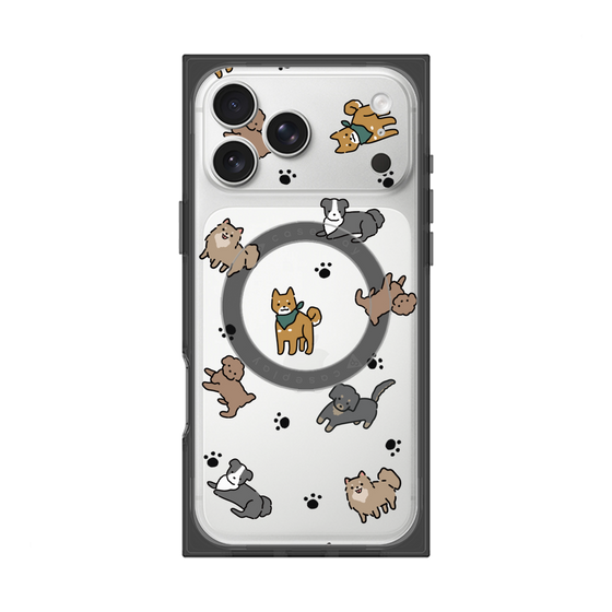 Premium Square Case with MagSafe［ Original - CASEPLAY Dog All-over Pattern - color ］