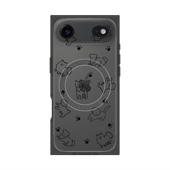 Premium Square Case with MagSafe［ Original - CASEPLAY Dog All-over Pattern - black ］