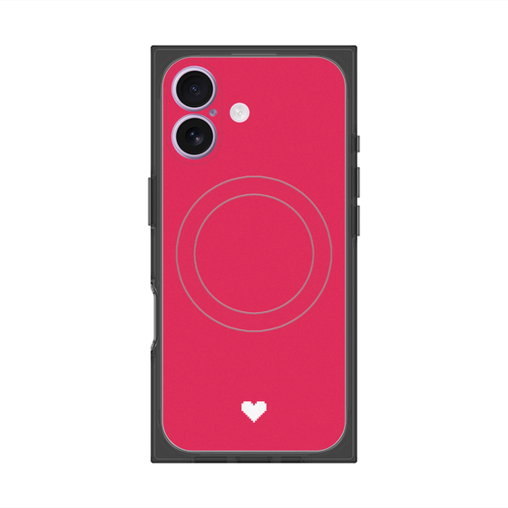 Premium Square Case with MagSafe［ Original - Favorite Color Heart - Red ］