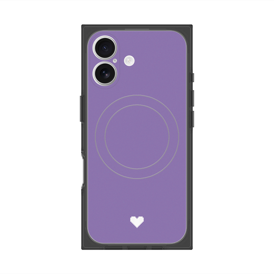 Premium Square Case with MagSafe［ Original - Favorite Color Heart - Purple ］