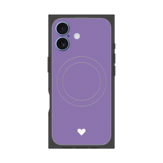 Premium Square Case with MagSafe［ Original - Favorite Color Heart - Purple ］