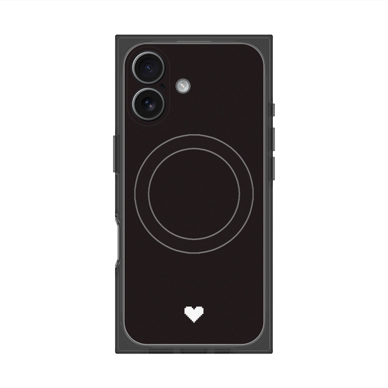 Premium Square Case with MagSafe［ Original - Favorite Color Heart - Black ］