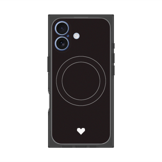 Premium Square Case with MagSafe［ Original - Favorite Color Heart - Black ］