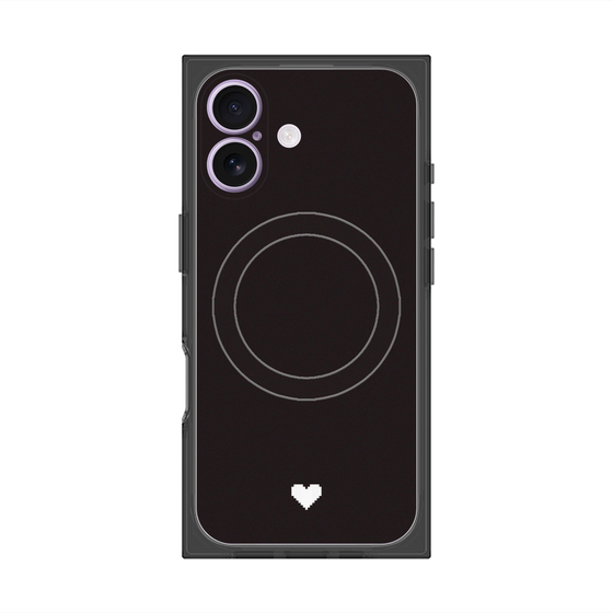 Premium Square Case with MagSafe［ Original - Favorite Color Heart - Black ］