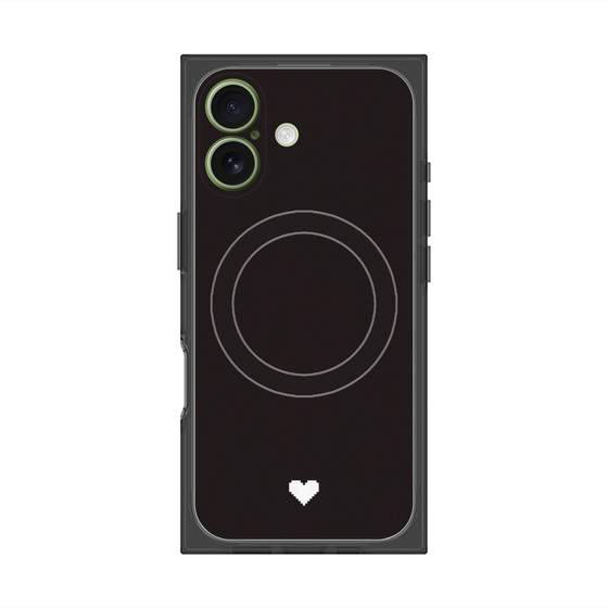 Premium Square Case with MagSafe［ Original - Favorite Color Heart - Black ］