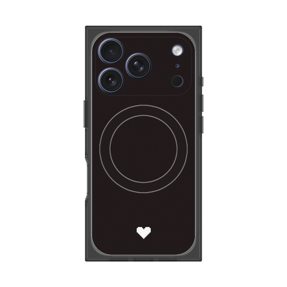 Premium Square Case with MagSafe［ Original - Favorite Color Heart - Black ］