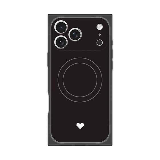 Premium Square Case with MagSafe［ Original - Favorite Color Heart - Black ］
