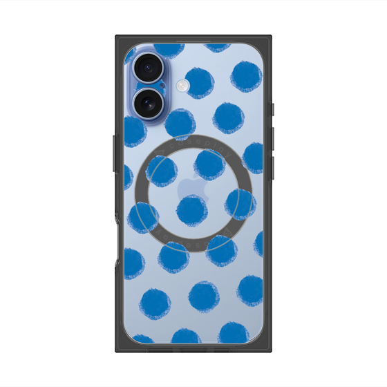 Premium Square Case with MagSafe［ Original - Favorite Color Polka Dots - Blue ］