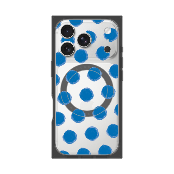 Premium Square Case with MagSafe［ Original - Favorite Color Polka Dots - Blue ］
