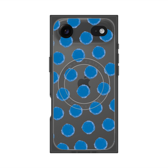 Premium Square Case with MagSafe［ Original - Favorite Color Polka Dots - Blue ］