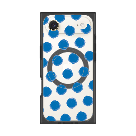 Premium Square Case with MagSafe［ Original - Favorite Color Polka Dots - Blue ］