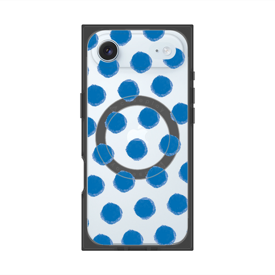 Premium Square Case with MagSafe［ Original - Favorite Color Polka Dots - Blue ］