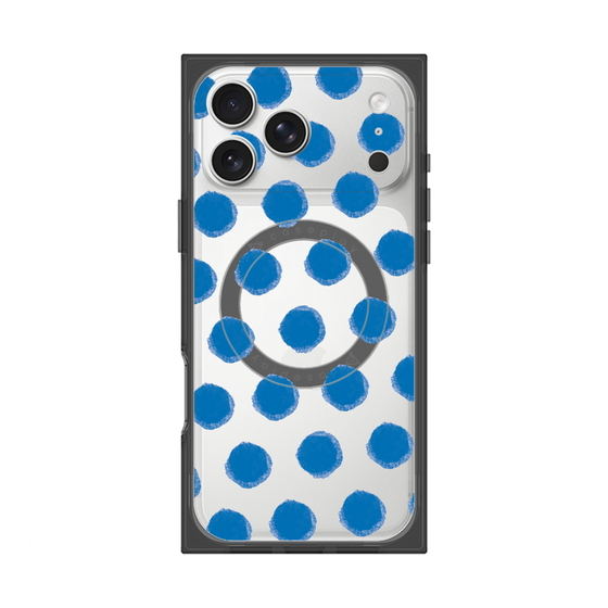 Premium Square Case with MagSafe［ Original - Favorite Color Polka Dots - Blue ］