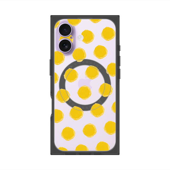 Premium Square Case with MagSafe［ Original - Favorite Color Polka Dots - Yellow ］