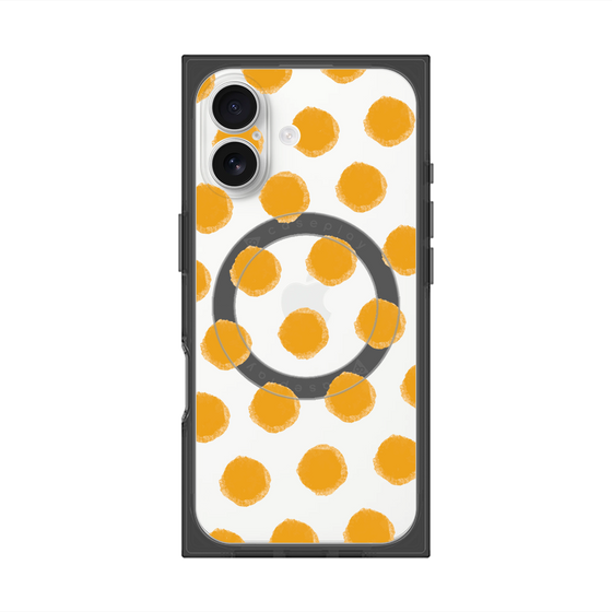 Premium Square Case with MagSafe［ Original - Favorite Color Polka Dots - Orange ］
