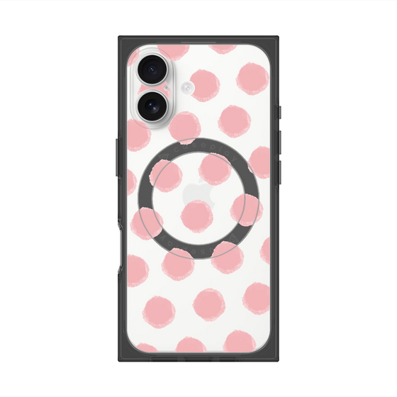 Premium Square Case with MagSafe［ Original - Favorite Color Polka Dots - Pink ］