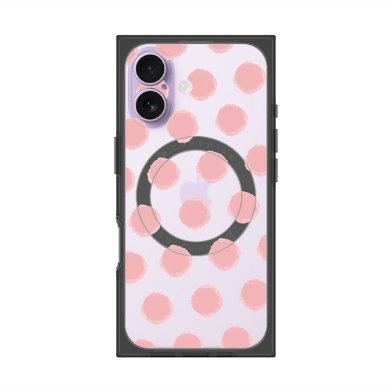 Premium Square Case with MagSafe［ Original - Favorite Color Polka Dots - Pink ］